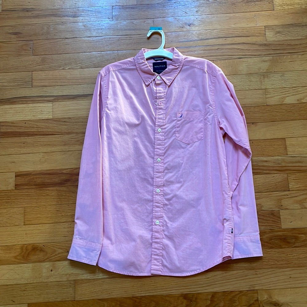 Kids Nautica long sleeve button down shirt.